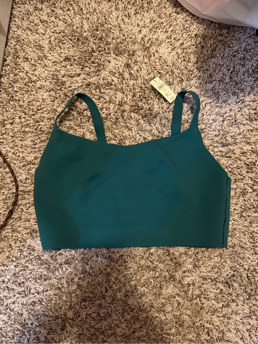 aerie Emerald Green Square-Neck Cropped Tank